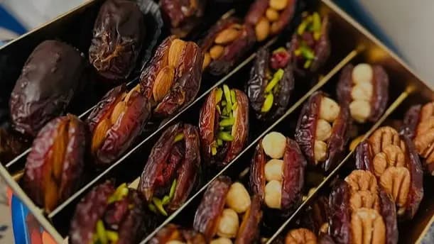 Premium assorted Medjoul date gift box presentation
